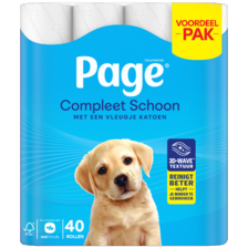 Page compleet schoon toiletpapier